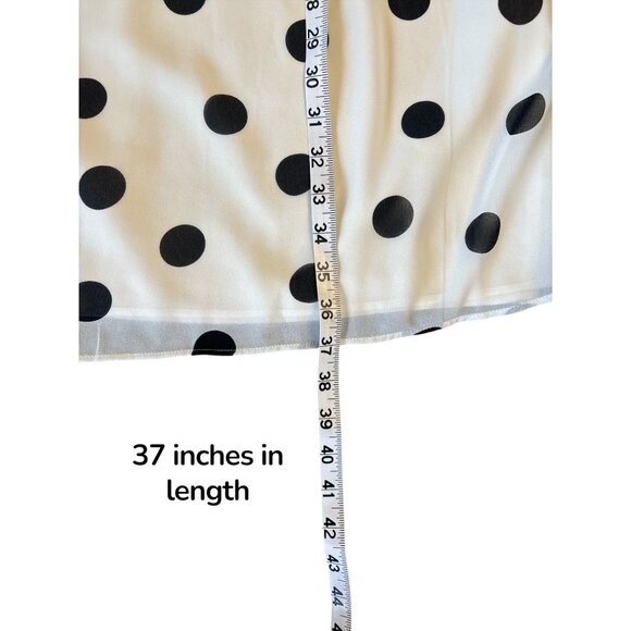Ann Taylor Factory Womens Petite Polka Dot Sleeveless Shift Dress White & Black - Picture 8 of 8